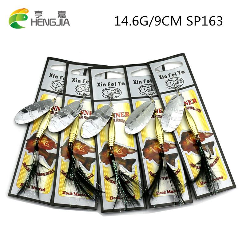 5pc HENGJIA Металева приманка Spinner Spoons Bait Trout Bass Pike Fishing Lures with Feathered Hook
5pc HENGJIA Металева приманка Spinner Spoons Bait Trout Bass Pike Fishing Lures with Feathered Hook