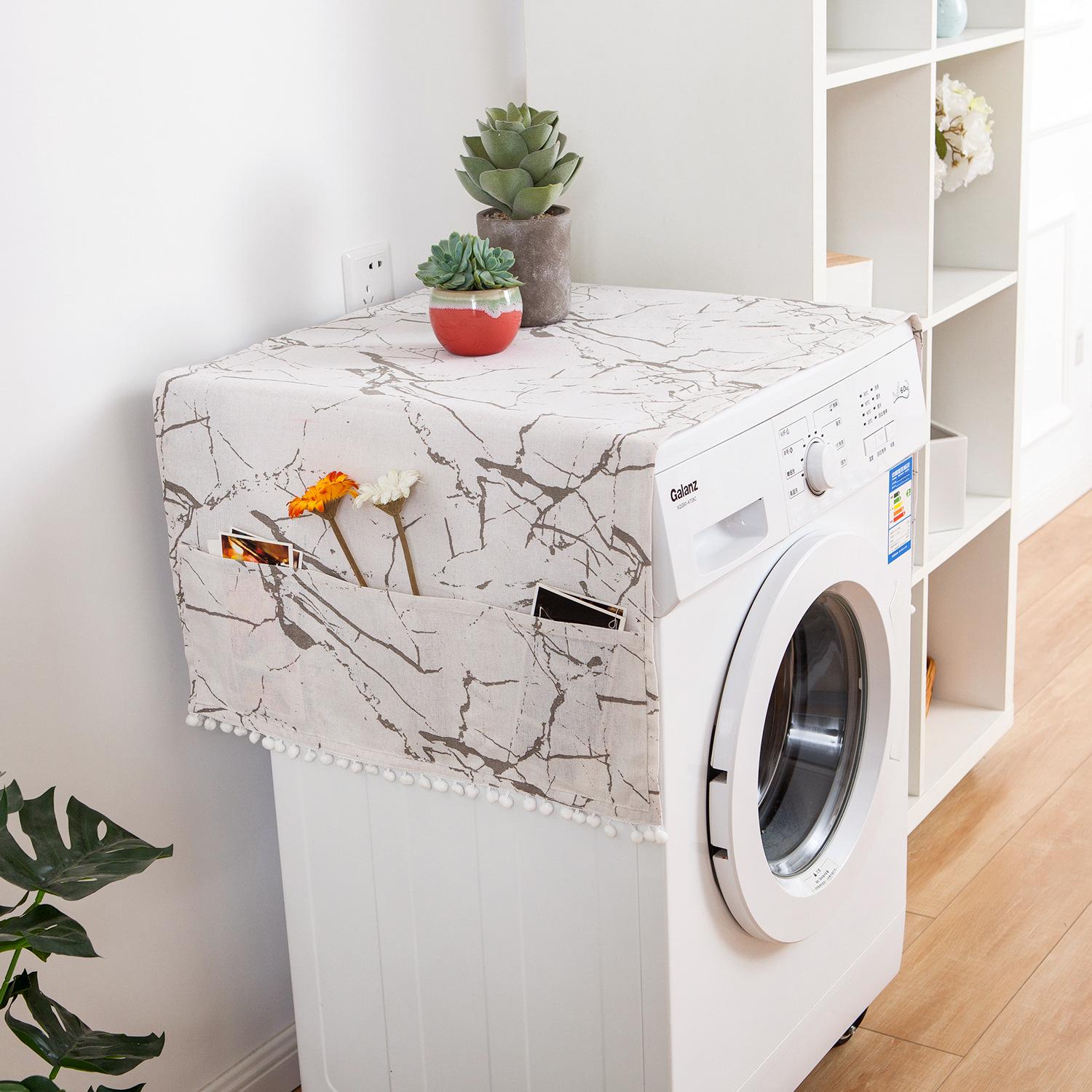 White Marble Single Door Refrigerator & Washing Machine Dust Cover Microwave 30*90
White Marble Single Door Refrigerator & Washing Machine Dust Cover Microwave 30*90