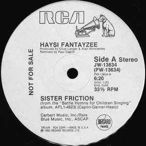 12inch Record HAYSI FANTAYZEE - Sister Friction JW13634 RCA, Regard Rec 1983 US Rock Used
12inch Record HAYSI FANTAYZEE - Sister Friction JW13634 RCA, Regard Rec 1983 US Rock Used