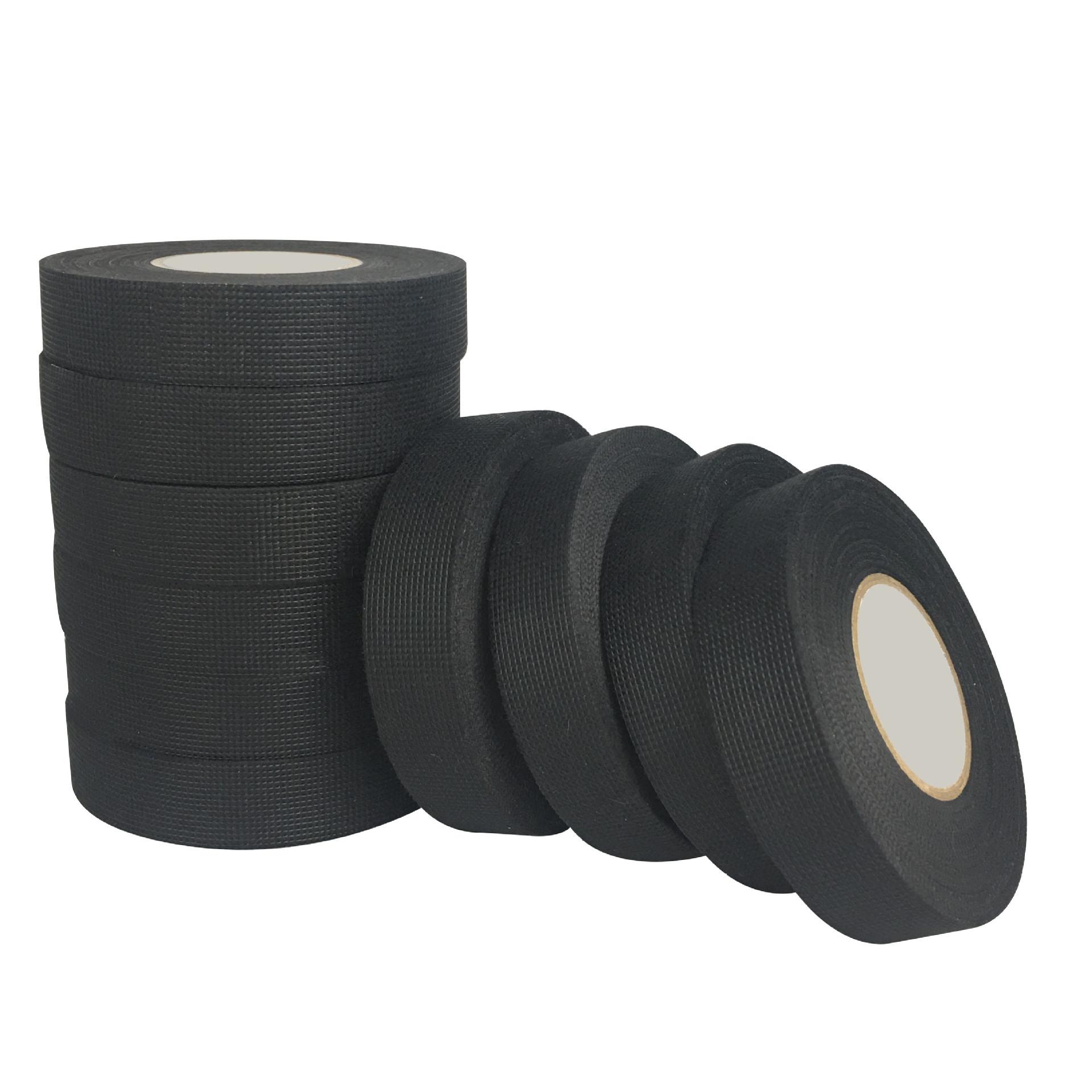 9/15/50 мм термостойкая тканевая лента черная бархатная лента для жгутов проводов акриловая клеевая серия для обмотки автомобильных жгутов проводов 9mm&1Roll чёрный