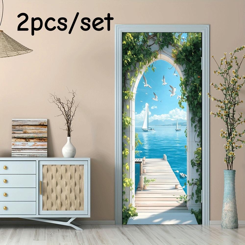 2pcs three-dimensional arch wall stickers with the theme of blue sea and sky, paired with flying seagulls, sailing boats, and wo (as the picture,38.5x200cmx2)
2pcs three-dimensional arch wall stickers with the theme of blue sea and sky, paired with flying seagulls, sailing boats, and wo (as the picture,38.5x200cmx2)