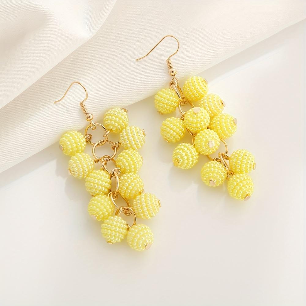 Новые летние стильные лесные дизайнерские серьги-нитки с фруктами для женщин жёлтый
Новые летние стильные лесные дизайнерские серьги-нитки с фруктами для женщин жёлтый