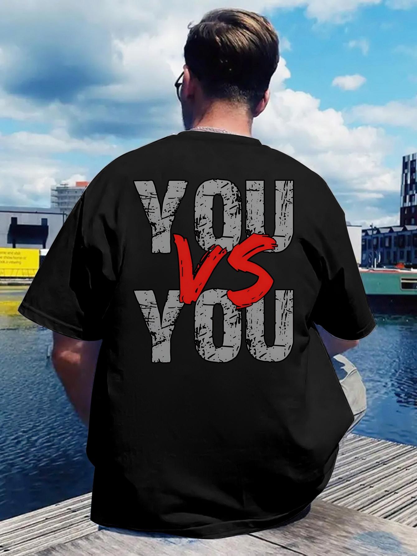 Motivational T-shirt - YOU VS YOU Determination Design - Lightweight Breathable Polyester Tee for Gym XXL
Motivational T-shirt - YOU VS YOU Determination Design - Lightweight Breathable Polyester Tee for Gym XXL