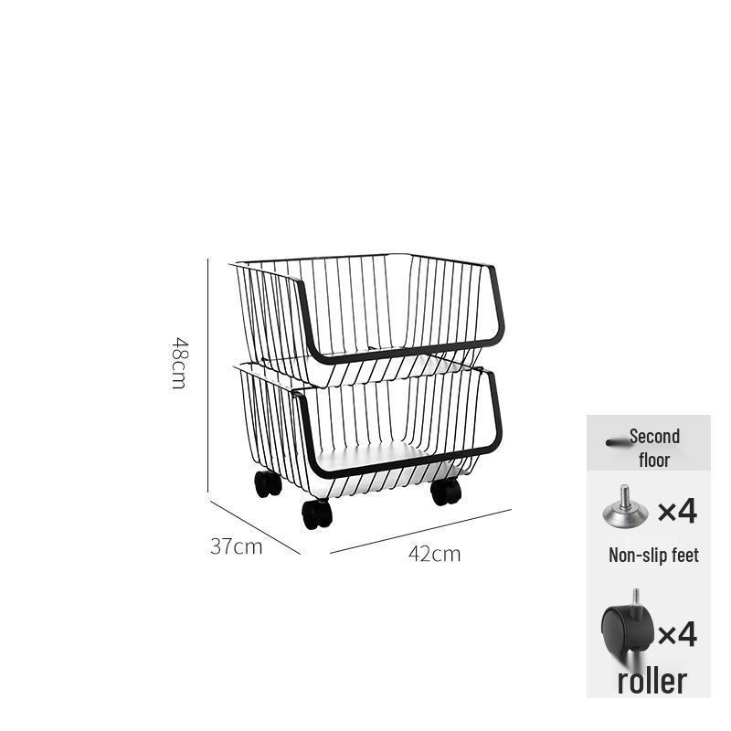 Многоярусная кухонная тележка для хранения овощей и фруктов
Многоярусная кухонная тележка для хранения овощей и фруктов