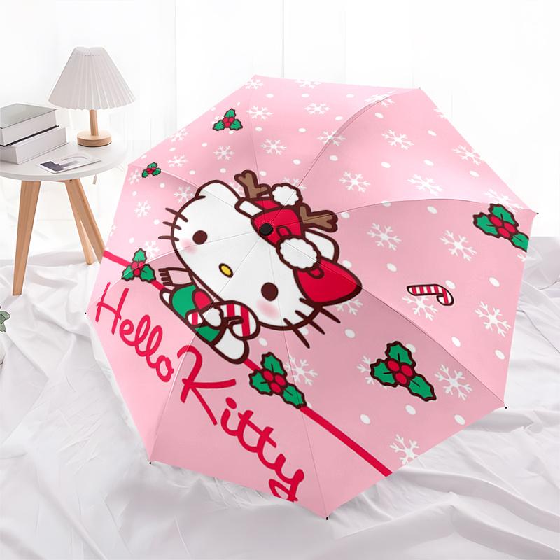 1pc Hello Kitty Christmas Automatic Open/Closed Umbrella, Portable Three-Fold Design with 8-Bone Iron Frame for Outdoor Use, Perfect Gift for Fans, Tr
1pc Hello Kitty Christmas Automatic Open/Closed Umbrella, Portable Three-Fold Design with 8-Bone Iron Frame for Outdoor Use, Perfect Gift for Fans, Tr