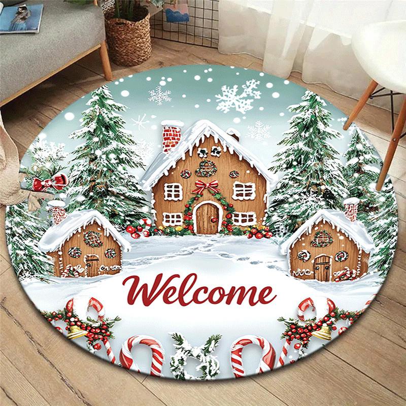 1pc Soft, Absorbent & Non-Slip Christmas Cottage Round Rug, Perfect for Entryway, Living Room, Bedroom Decor, Machine Washable Flannel Memor 80cm by 80cm
1pc Soft, Absorbent & Non-Slip Christmas Cottage Round Rug, Perfect for Entryway, Living Room, Bedroom Decor, Machine Washable Flannel Memor 80cm by 80cm