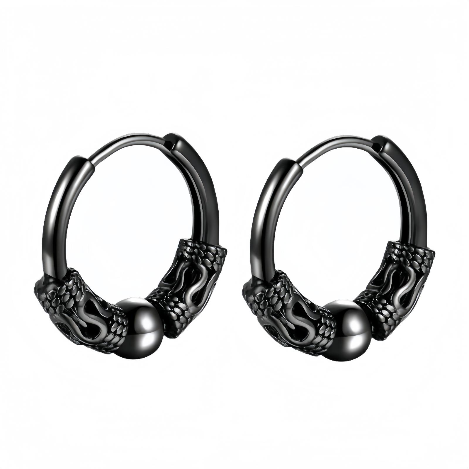 Hollow Design Vintage Gothic Punk Male Stainless Steel Round Hoop Black Aesthetic Piercing Earring Women s Jewelry Trendy 2025
Hollow Design Vintage Gothic Punk Male Stainless Steel Round Hoop Black Aesthetic Piercing Earring Women s Jewelry Trendy 2025