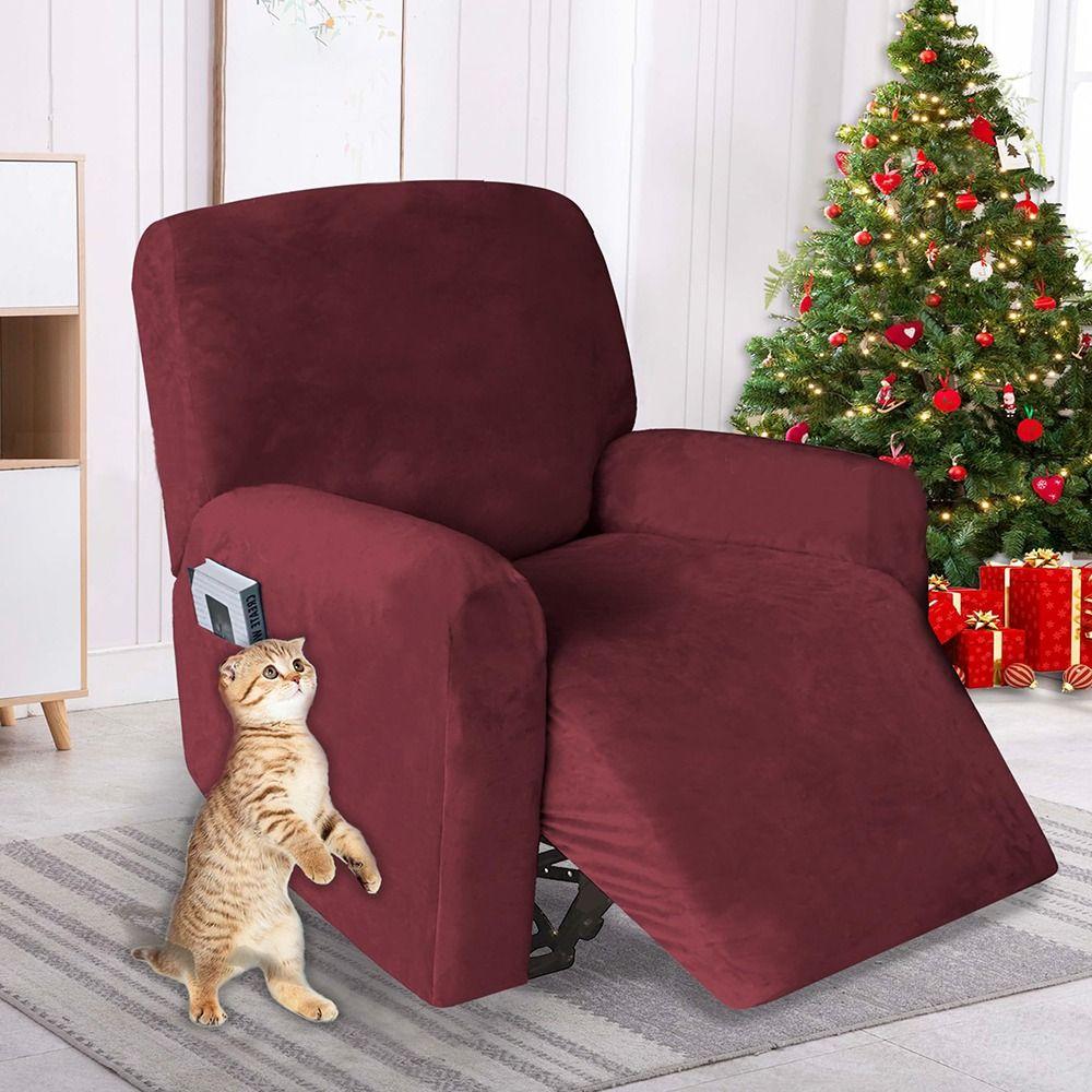 Velvet Recliner Chair Covers Stretchy Sofa Protector Thick Couch Slipcovers Home Theater Seating grey-Four Pieces
Velvet Recliner Chair Covers Stretchy Sofa Protector Thick Couch Slipcovers Home Theater Seating grey-Four Pieces