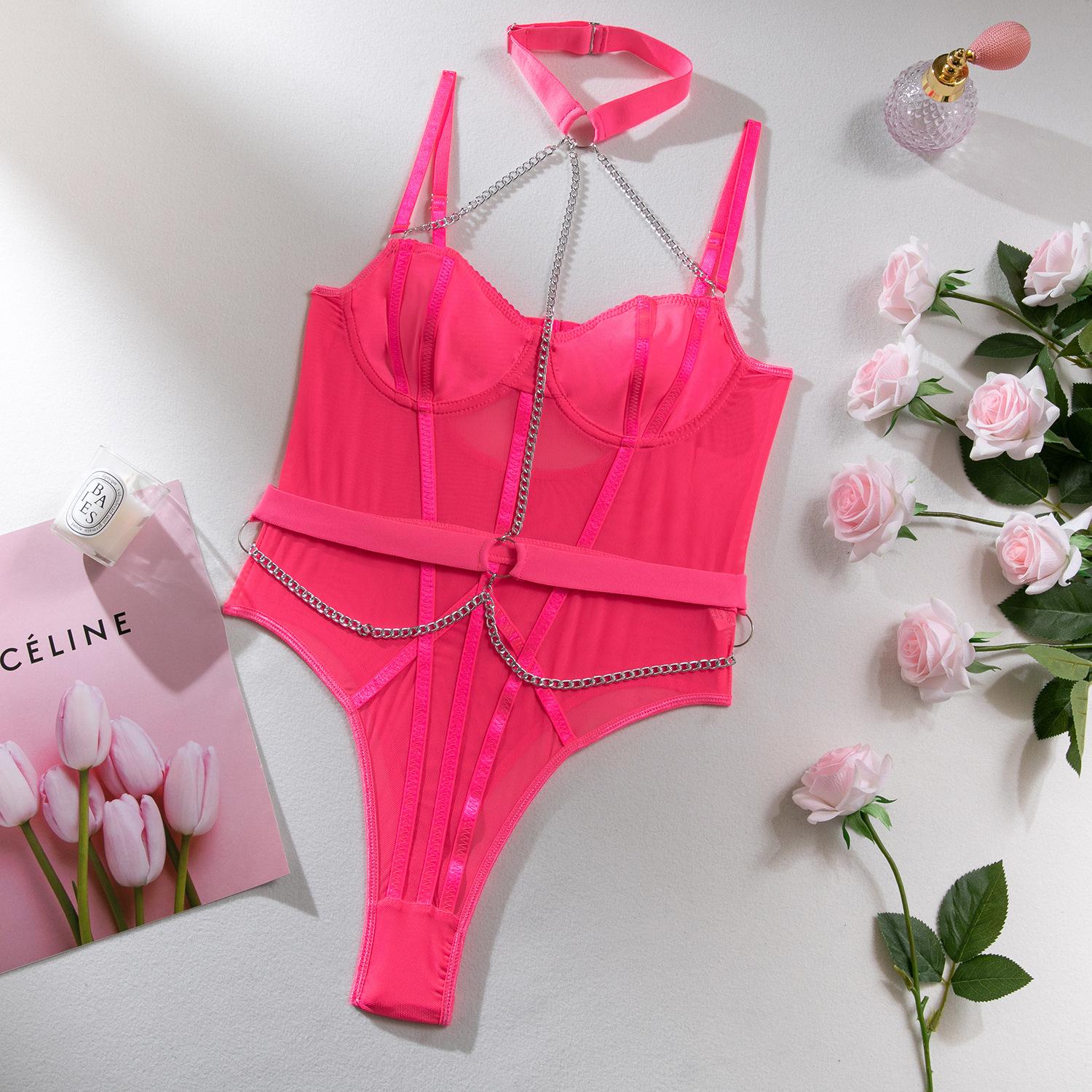 European and American Women’s Sexy Bodysuit, Erotic One-Piece Slim-Fit Push-Up Lingerie with Metal Halter S рожевий червоний колір
European and American Women’s Sexy Bodysuit, Erotic One-Piece Slim-Fit Push-Up Lingerie with Metal Halter S рожевий червоний колір