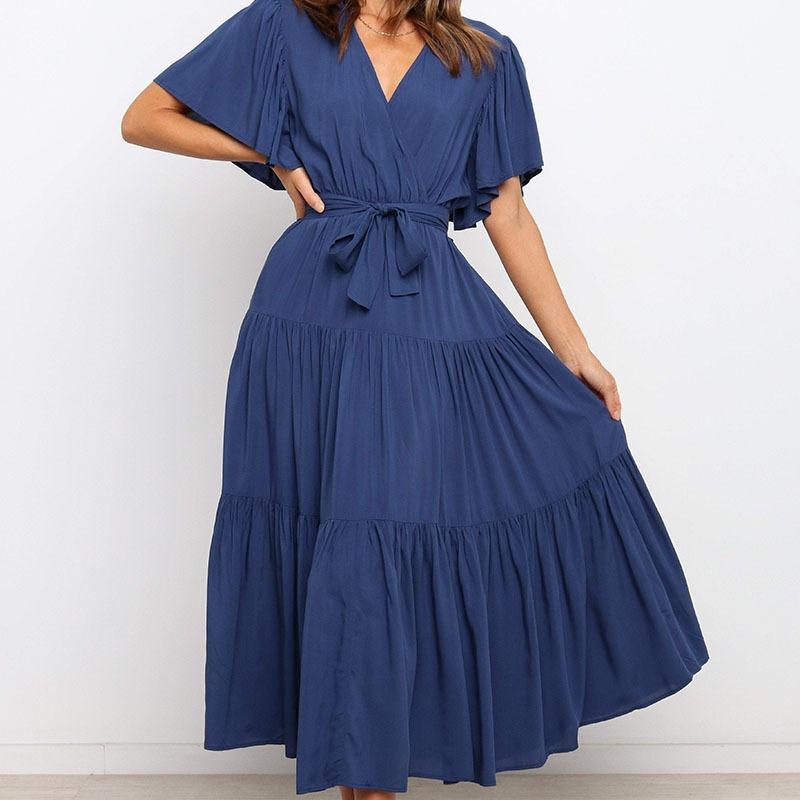 2025 Summer Short Sleeve Lace-Up Dresses Women New Large Size Solid Color Long Hemmed Dresses 2XL червоний
2025 Summer Short Sleeve Lace-Up Dresses Women New Large Size Solid Color Long Hemmed Dresses 2XL червоний