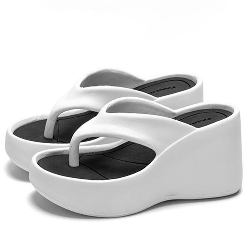 Women s Flip Flops Summer New High Heeled Thick Soled Sandals Outdoor Thick Soled Anti Slip Beach Clip Toe Slope Heel Sandals
Women s Flip Flops Summer New High Heeled Thick Soled Sandals Outdoor Thick Soled Anti Slip Beach Clip Toe Slope Heel Sandals