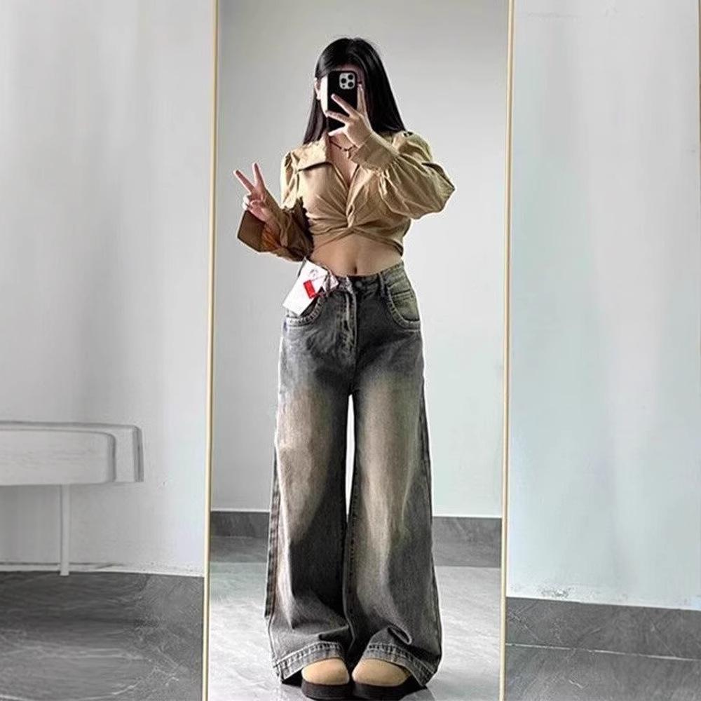 2025 Women s High-Waist Retro Straight Leg Jeans: Slimming, Loose-Fit, Wide-Leg Autumn Pants M
2025 Women s High-Waist Retro Straight Leg Jeans: Slimming, Loose-Fit, Wide-Leg Autumn Pants M