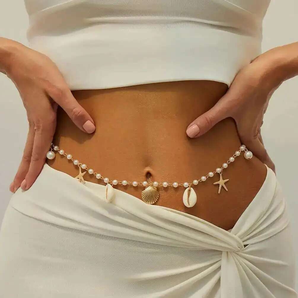 Ingemark Bohemian Imitation Pearl Starfish Conch Pendant Waist Chain for Women Summer Beach Sexy Bikini Body Chain Charm Jewelry
Ingemark Bohemian Imitation Pearl Starfish Conch Pendant Waist Chain for Women Summer Beach Sexy Bikini Body Chain Charm Jewelry
