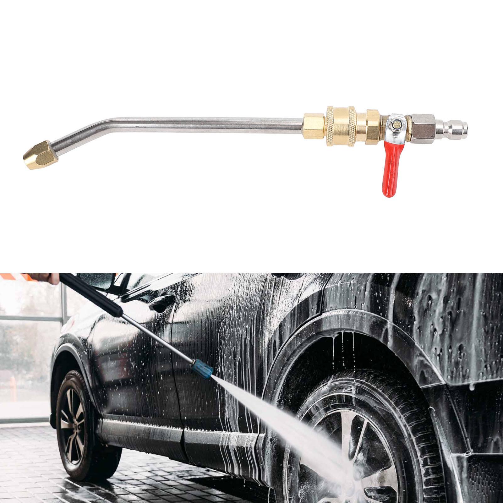 Curved Pressure Washer Extension Wand with Ball Valve 1/4 Inch Connector Power Washer Gutter Cleaner Attachment Rod 30°
Curved Pressure Washer Extension Wand with Ball Valve 1/4 Inch Connector Power Washer Gutter Cleaner Attachment Rod 30°