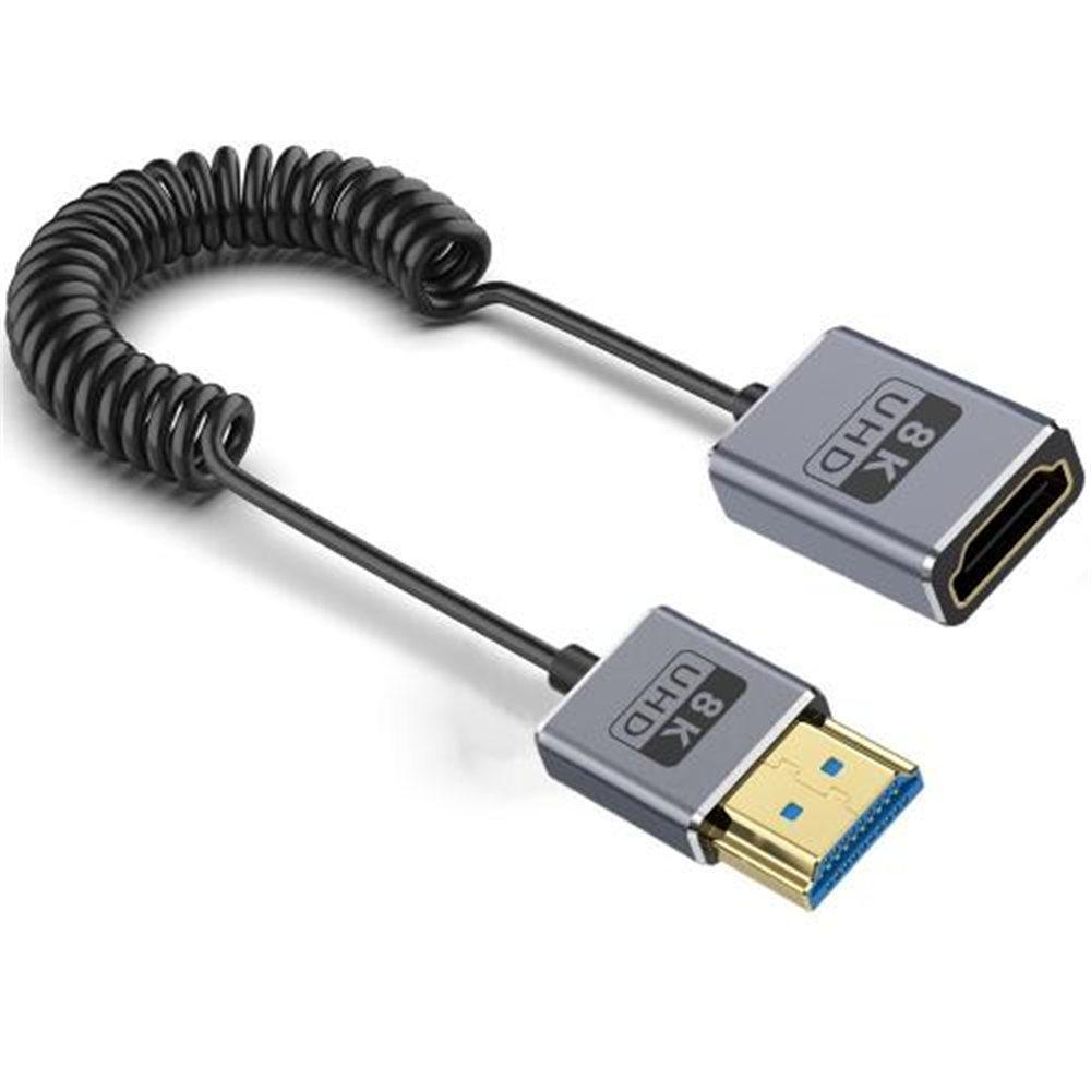 0.7m Spring Coaxial 8K HD Video 48Gbps HDMI 2.1 Cable Male to Female HDMI Adapter Cord As Shown A
0.7m Spring Coaxial 8K HD Video 48Gbps HDMI 2.1 Cable Male to Female HDMI Adapter Cord As Shown A