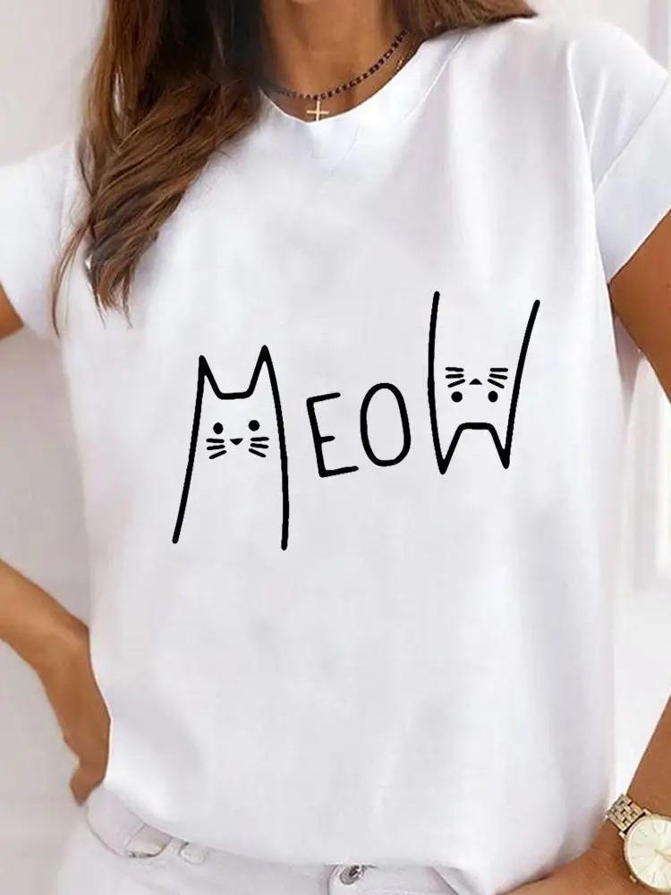 Fashion Short Sleeve Ladies Print Cute Womens Clothing Graphic Tee Cat Face Animal Lovely Clothes Summer FeUnisex Tshirts 4XL
Fashion Short Sleeve Ladies Print Cute Womens Clothing Graphic Tee Cat Face Animal Lovely Clothes Summer FeUnisex Tshirts 4XL