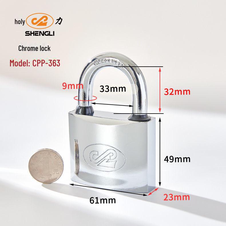 Водонепроникний хромований навісний замок Shengli з мідним сердечником
Водонепроникний хромований навісний замок Shengli з мідним сердечником