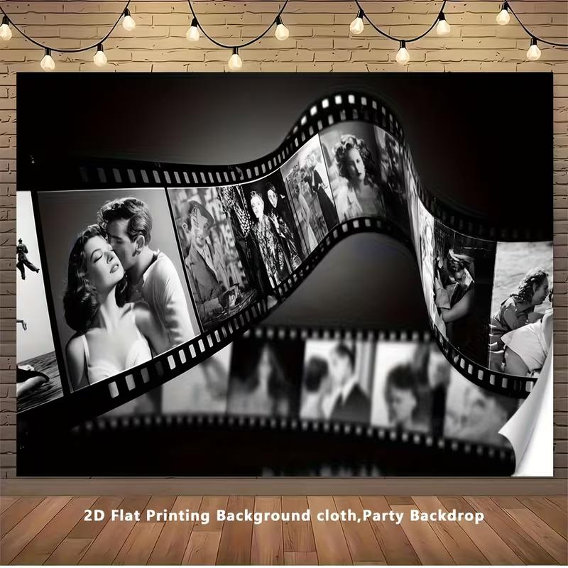 2D Flat Film Strip Backdrop Vintage Black White Cinema Photo Background 47.2x31.5inch/120*80cm
2D Flat Film Strip Backdrop Vintage Black White Cinema Photo Background 47.2x31.5inch/120*80cm