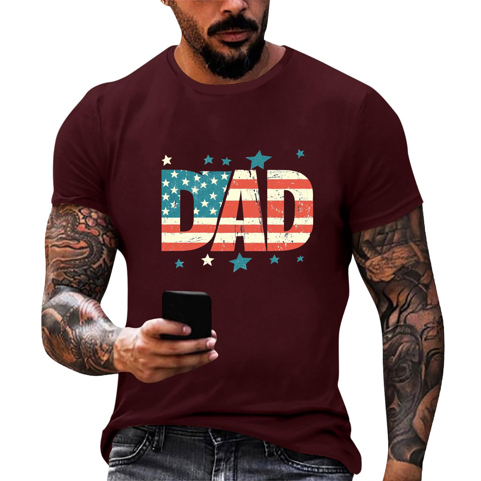 Men s Loose Fit Short Sleeve T Shirt Casual Summer Daily Wear Crew Neck Tee with Patriotic Star and Flag Print for Father s Day and Independence Day XXL винний
Men s Loose Fit Short Sleeve T Shirt Casual Summer Daily Wear Crew Neck Tee with Patriotic Star and Flag Print for Father s Day and Independence Day XXL винний