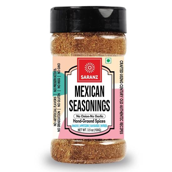 SARANZ Mexican Mix Jain Exotic Seasoning | Perfect for Snacks, Appetizers, Savouries, Entrees (100 Grams Sprinkler Jar)
SARANZ Mexican Mix Jain Exotic Seasoning | Perfect for Snacks, Appetizers, Savouries, Entrees (100 Grams Sprinkler Jar)