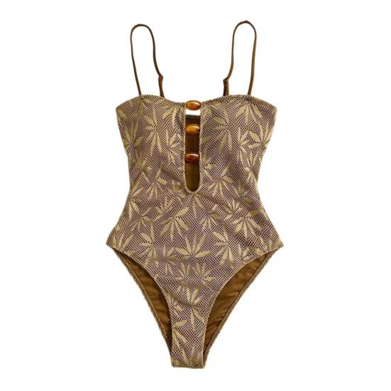 Women Monokini Sexy Tight Fit Sling Backless Design Summer Bohemian Beachwear Lace Design One-Piece Swimsuit S кавовий
Women Monokini Sexy Tight Fit Sling Backless Design Summer Bohemian Beachwear Lace Design One-Piece Swimsuit S кавовий