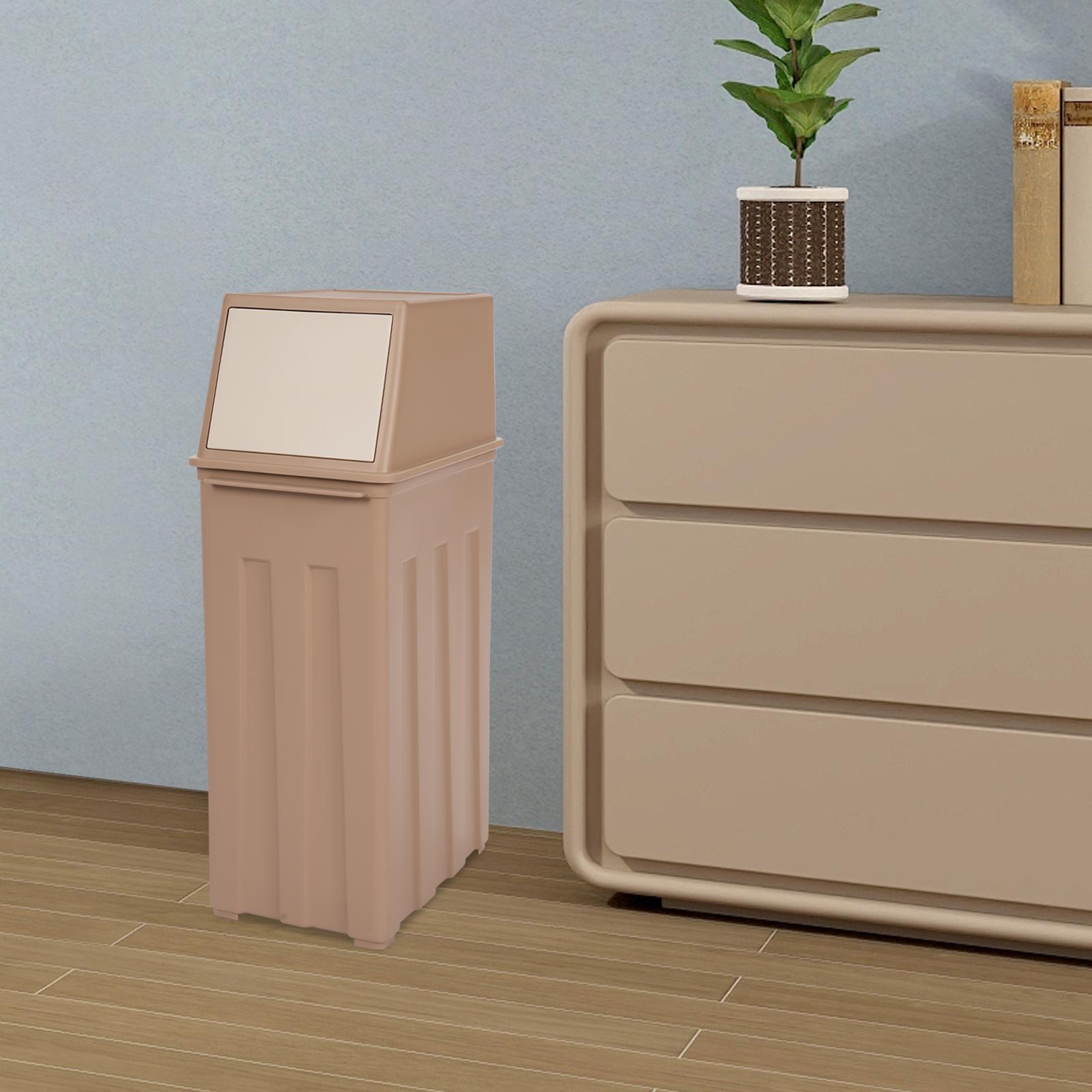 Light Coffee Tall Narrow Trash Can with Lid, 30 Liter / 8 Gallon Capacity for Kitchen Bathroom Office, Modern Minimalist Style 30L кавовий
Light Coffee Tall Narrow Trash Can with Lid, 30 Liter / 8 Gallon Capacity for Kitchen Bathroom Office, Modern Minimalist Style 30L кавовий