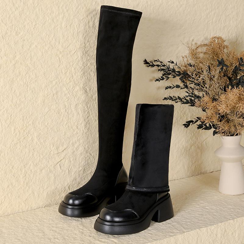 S529-1 Huiliya knee boots for women do not drop the tube 2025 new suede thick-soled elastic boots, thin boots for women 40
S529-1 Huiliya knee boots for women do not drop the tube 2025 new suede thick-soled elastic boots, thin boots for women 40