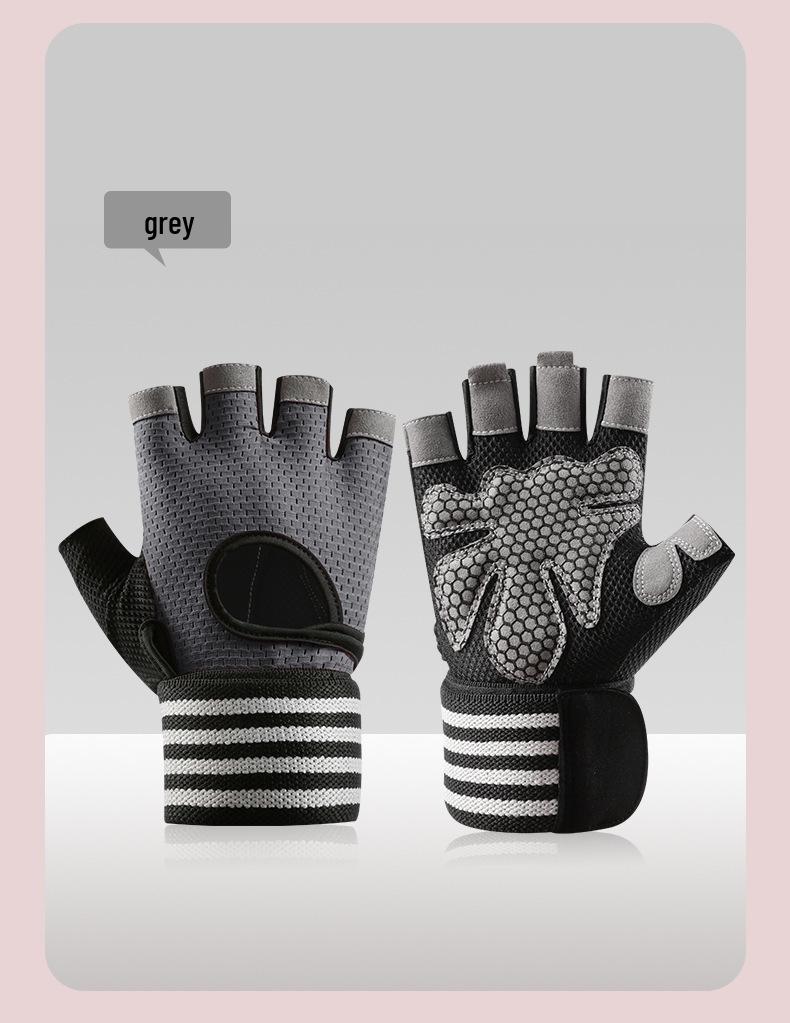 Unisex Non-Slip Wrist Support Half-Finger Fitness Gloves for Weightlifting, Cycling, and Outdoor Sports Gray
Unisex Non-Slip Wrist Support Half-Finger Fitness Gloves for Weightlifting, Cycling, and Outdoor Sports Gray