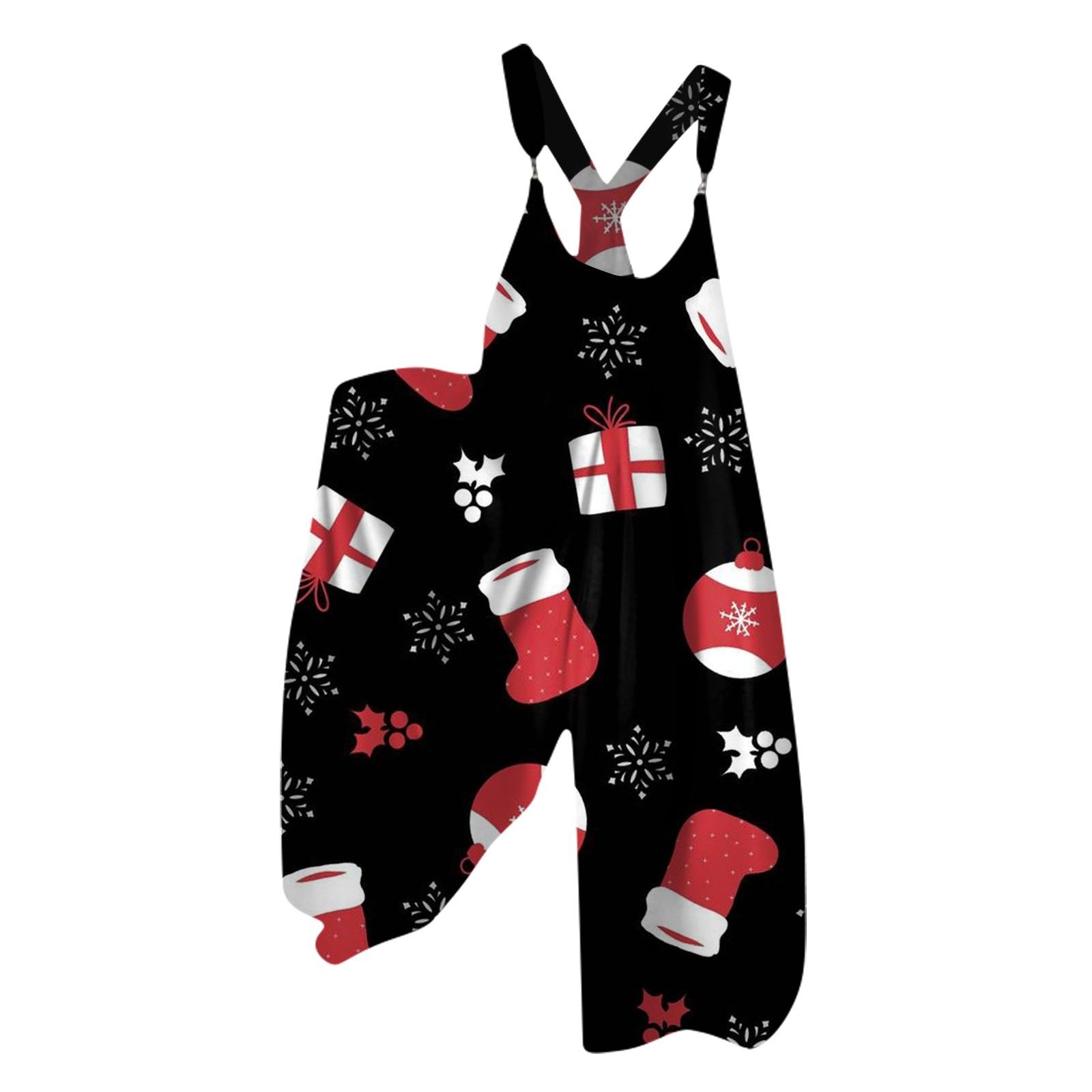 Женский летний комбинезон с рождественским принтом в винтажном стиле (Нерегулируемые ремни) L чёрный
Женский летний комбинезон с рождественским принтом в винтажном стиле (Нерегулируемые ремни) L чёрный