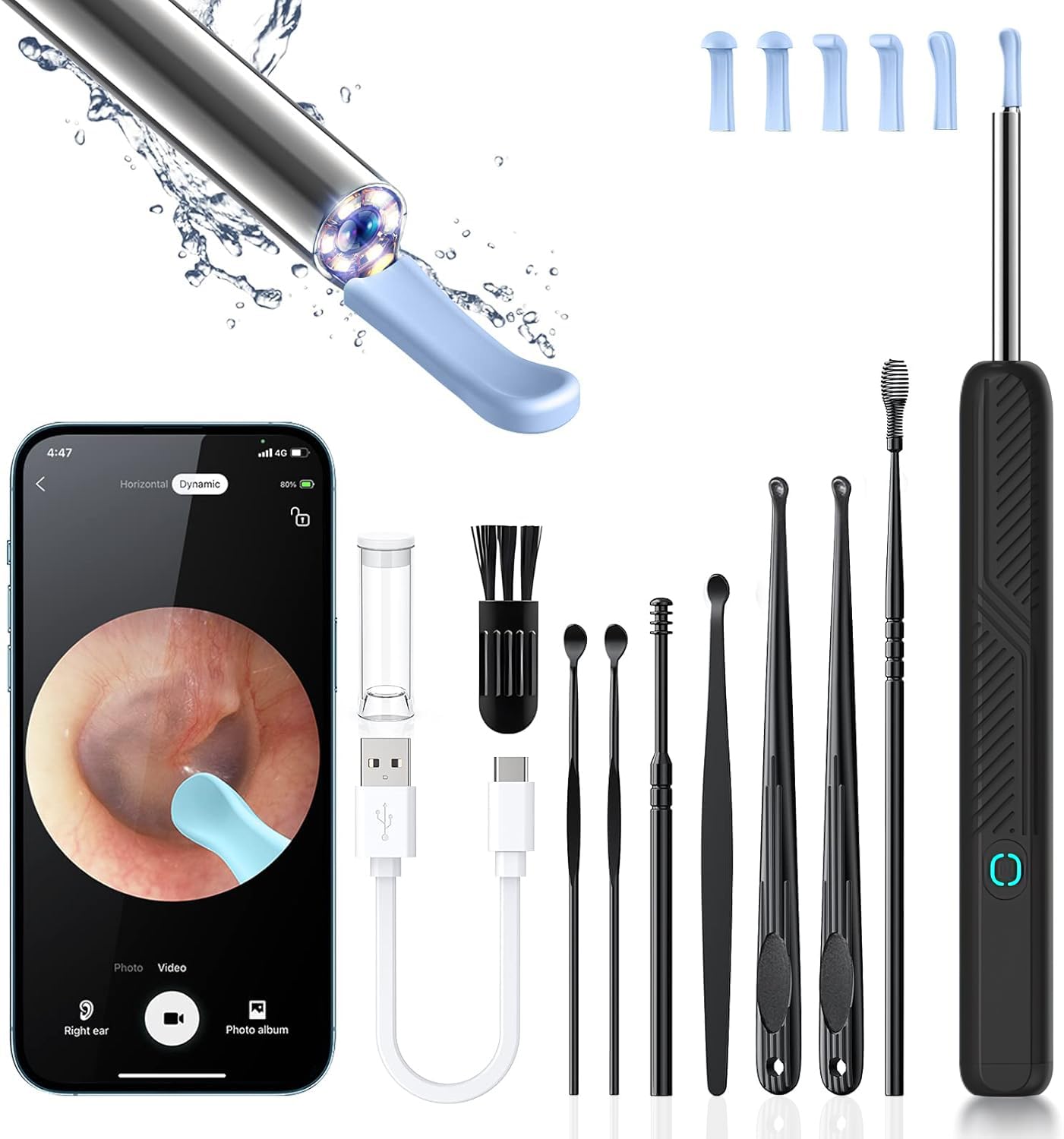 Вушний приціл із камерою Ear Pick Інноваційна камера для очищення вух Ear Pick із 7 комплектів Якість 8 мільйонів зображень Функція зворотного підключення WIFI Поставляється зі світлодіодом
Вушний приціл із камерою Ear Pick Інноваційна камера для очищення вух Ear Pick із 7 комплектів Якість 8 мільйонів зображень Функція зворотного підключення WIFI Поставляється зі світлодіодом