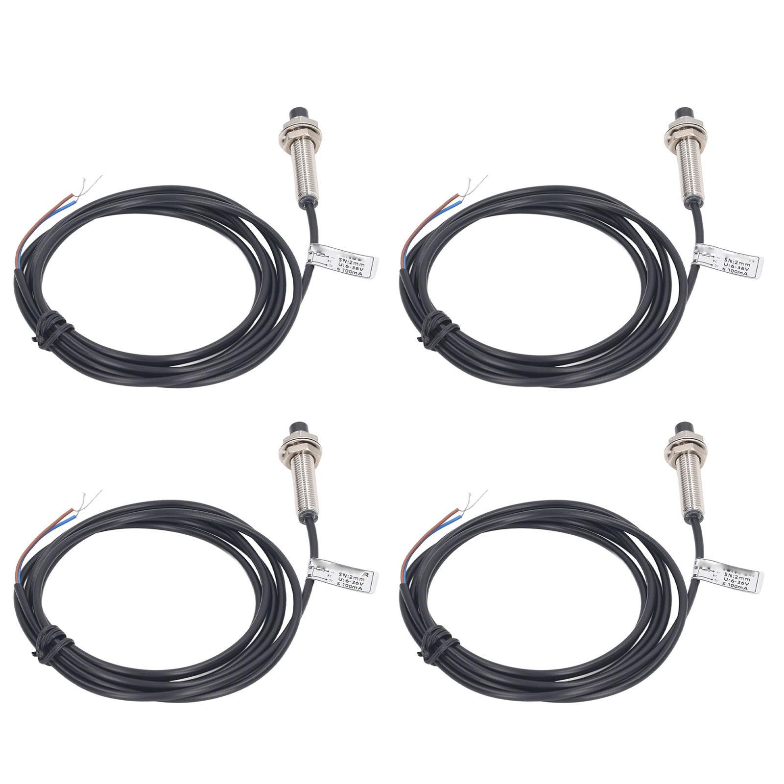 4 комплекта 8-миллиметровых датчиков приближения, индуктивных бесконтактных переключателей NPN, 2 провода, нормально замкнутый контакт, 636 В постоянного тока 2 мм Обнаружение
4 комплекта 8-миллиметровых датчиков приближения, индуктивных бесконтактных переключателей NPN, 2 провода, нормально замкнутый контакт, 636 В постоянного тока 2 мм Обнаружение