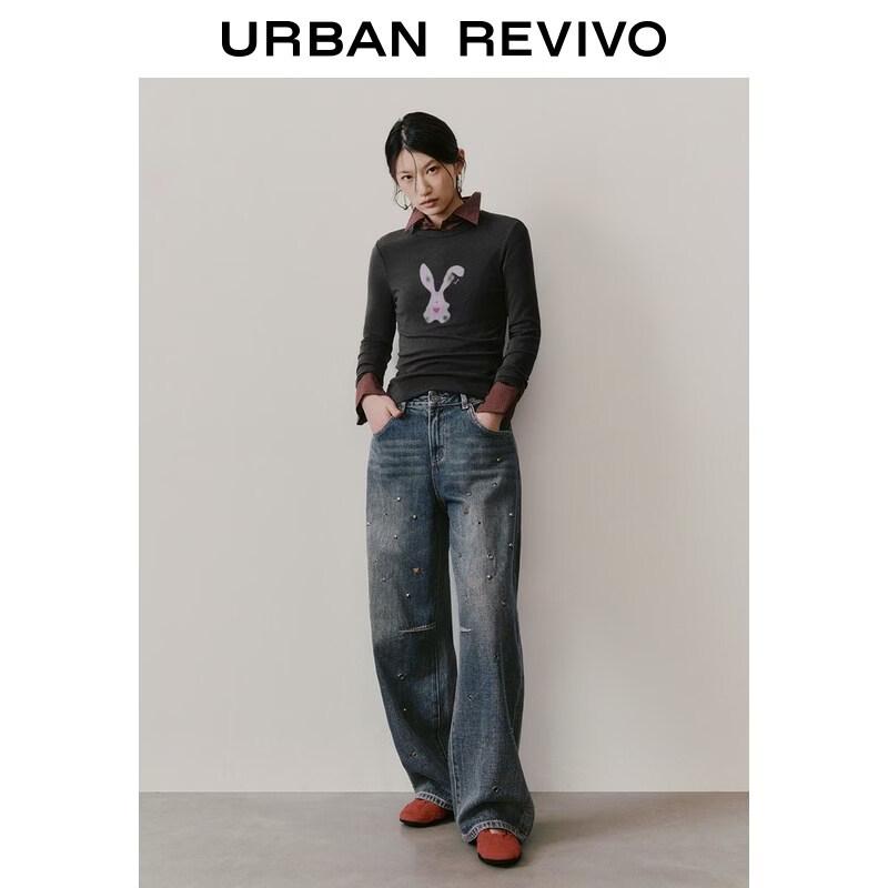 UR 2026 Women s Distressed Washed Rivet Curved-Leg Jeans 25
UR 2026 Women s Distressed Washed Rivet Curved-Leg Jeans 25