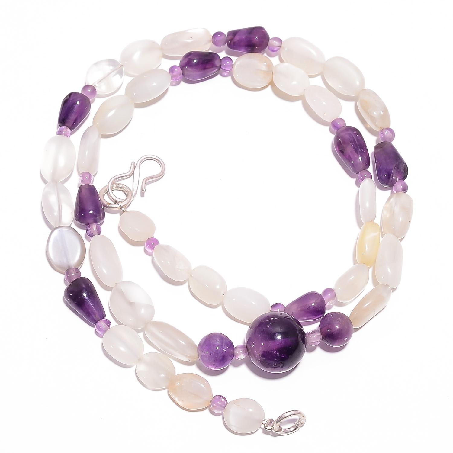 Natural Moonstone Amethyst Gemstone Smooth Beads Necklace 2-11 mm 18 UB-7882 UB-7882
Natural Moonstone Amethyst Gemstone Smooth Beads Necklace 2-11 mm 18 UB-7882 UB-7882