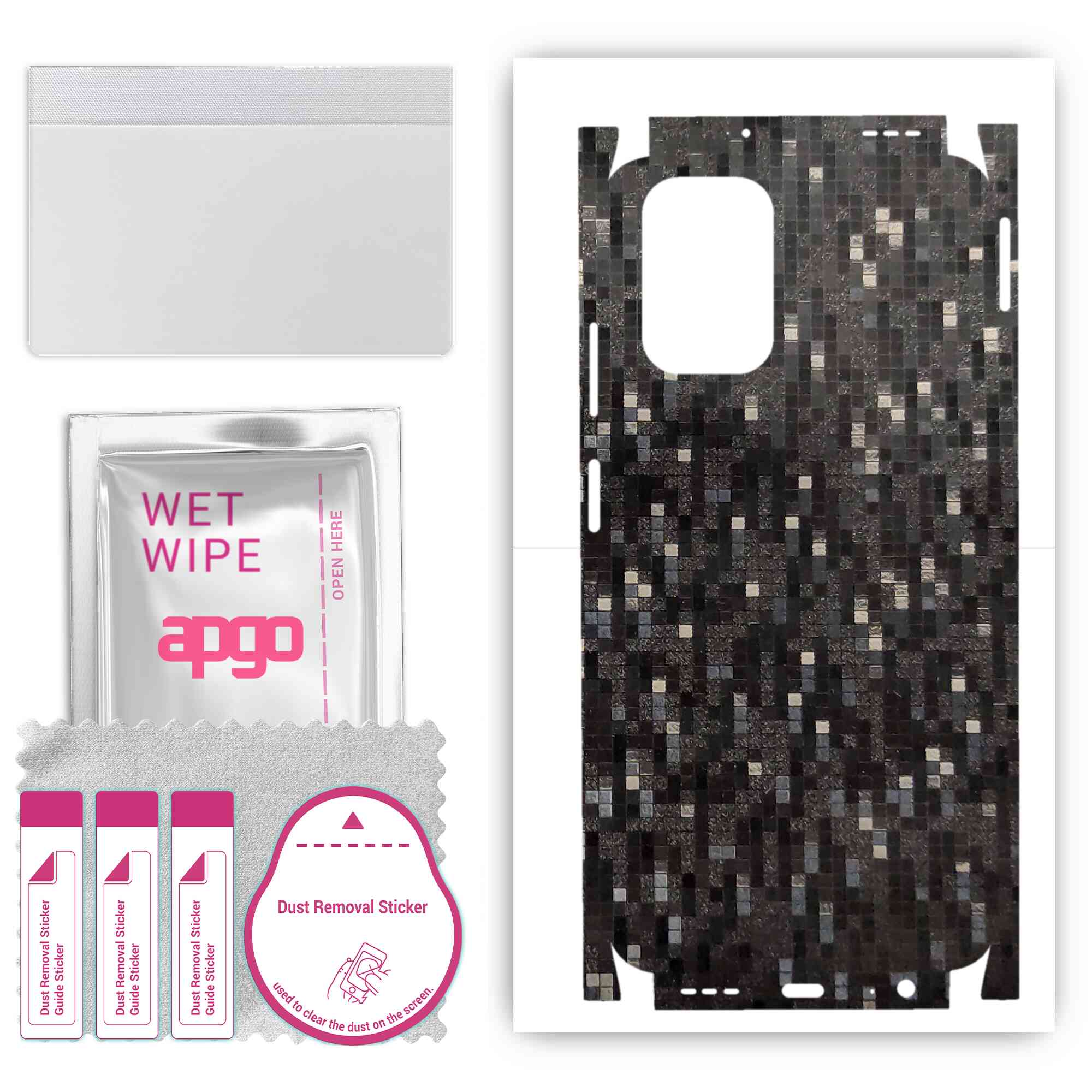 apgo Protective Skin Sticker for the back+sides compatible with Xiaomi Poco M5s, Full Wrap Film, Foil, Vinyl - Pattern Carbon Black Pixel
apgo Protective Skin Sticker for the back+sides compatible with Xiaomi Poco M5s, Full Wrap Film, Foil, Vinyl - Pattern Carbon Black Pixel