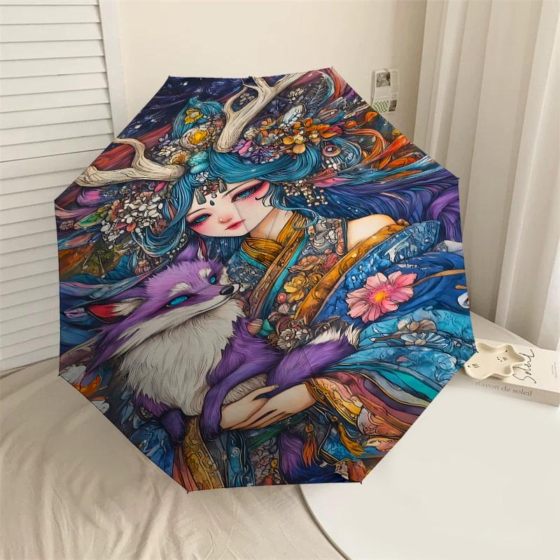 1PC Fantasy Forest Umbrella-8-Rib Reinforced, Automatic Open, Lightweight & Durable, Cute Fashion Accessory for Outdoor-F2625
1PC Fantasy Forest Umbrella-8-Rib Reinforced, Automatic Open, Lightweight & Durable, Cute Fashion Accessory for Outdoor-F2625
