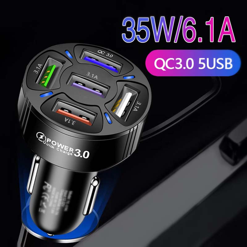 5 USB Автомобільна зарядка 35 Вт Quick Charge 3.0 6.1 A Адаптер швидкої зарядки для iPhone 15 14 Pro Зарядний пристрій для мобільного телефону Huawei Xiaomi в автомобілі чорний
5 USB Автомобільна зарядка 35 Вт Quick Charge 3.0 6.1 A Адаптер швидкої зарядки для iPhone 15 14 Pro Зарядний пристрій для мобільного телефону Huawei Xiaomi в автомобілі чорний