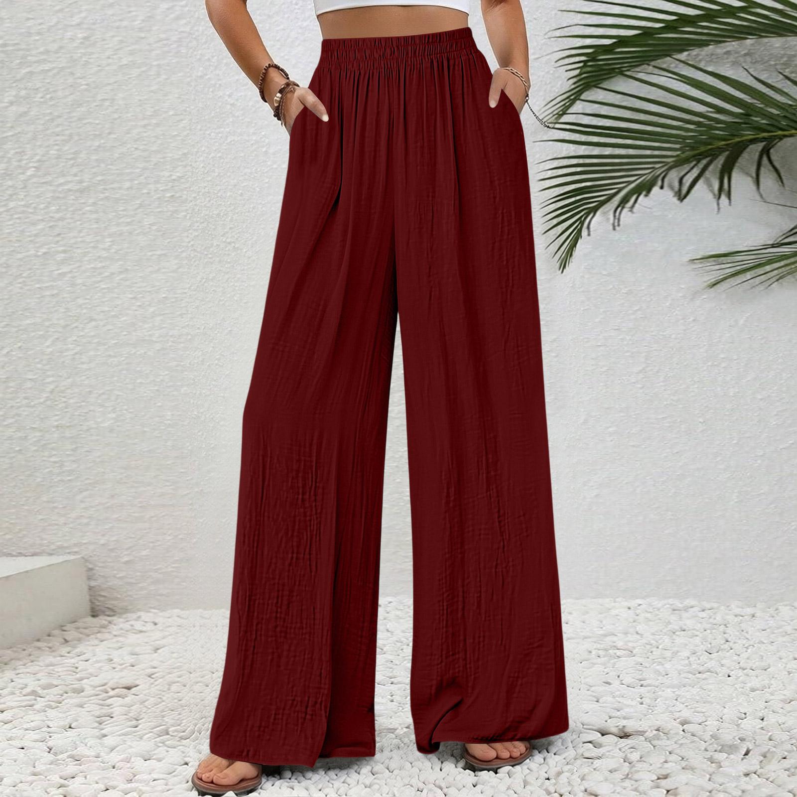 Women s Casual And Fashionable Color Loose Pants With Pocketes XL винний
Women s Casual And Fashionable Color Loose Pants With Pocketes XL винний