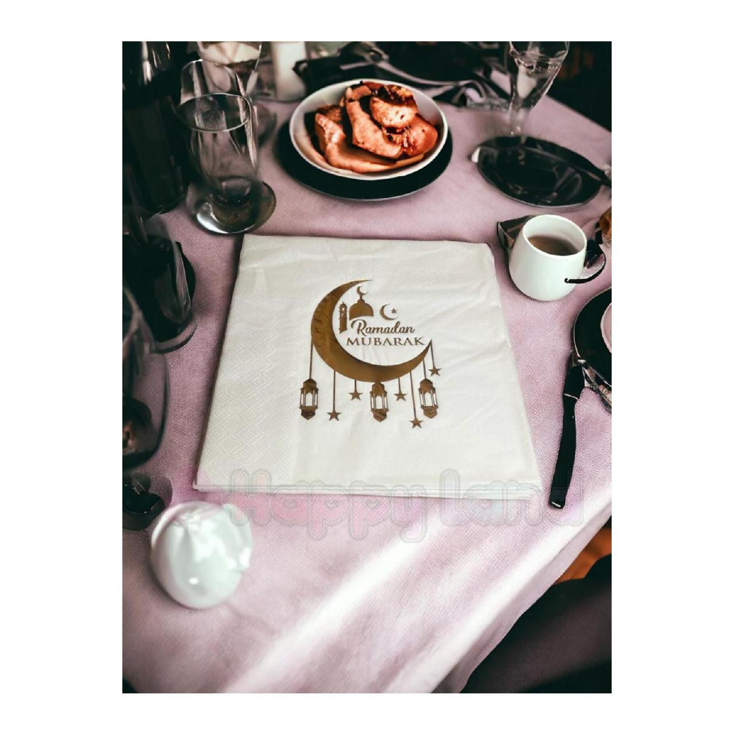 Ramadan Mubarak Gold Gilded Napkin 16l 16x16 Cm Altinkvarakl Ramadan Themed Napkin білий
Ramadan Mubarak Gold Gilded Napkin 16l 16x16 Cm Altinkvarakl Ramadan Themed Napkin білий