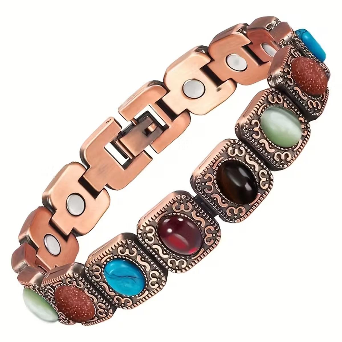 Women s Magnetic Bracelet, Colorful Stones Magnetic Bracelet for Women with Magnets Adjustable Magnet Links Bracelet FXWL-CS
Women s Magnetic Bracelet, Colorful Stones Magnetic Bracelet for Women with Magnets Adjustable Magnet Links Bracelet FXWL-CS