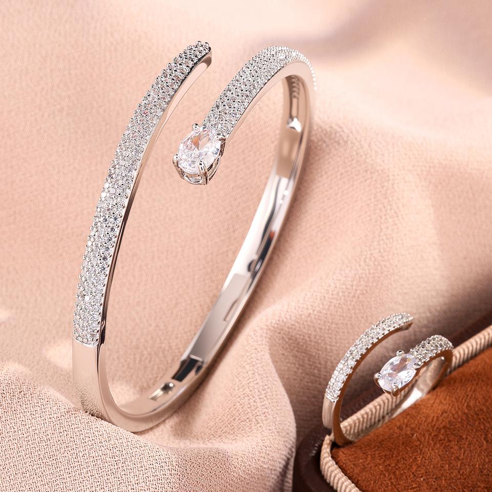 ZAKOL Trendy Elliptical Zircon Head Nail Shaped Open Bracelet Ring Set Saudi Arabia s Fashion Wedding Party Zircon Accessory
ZAKOL Trendy Elliptical Zircon Head Nail Shaped Open Bracelet Ring Set Saudi Arabia s Fashion Wedding Party Zircon Accessory