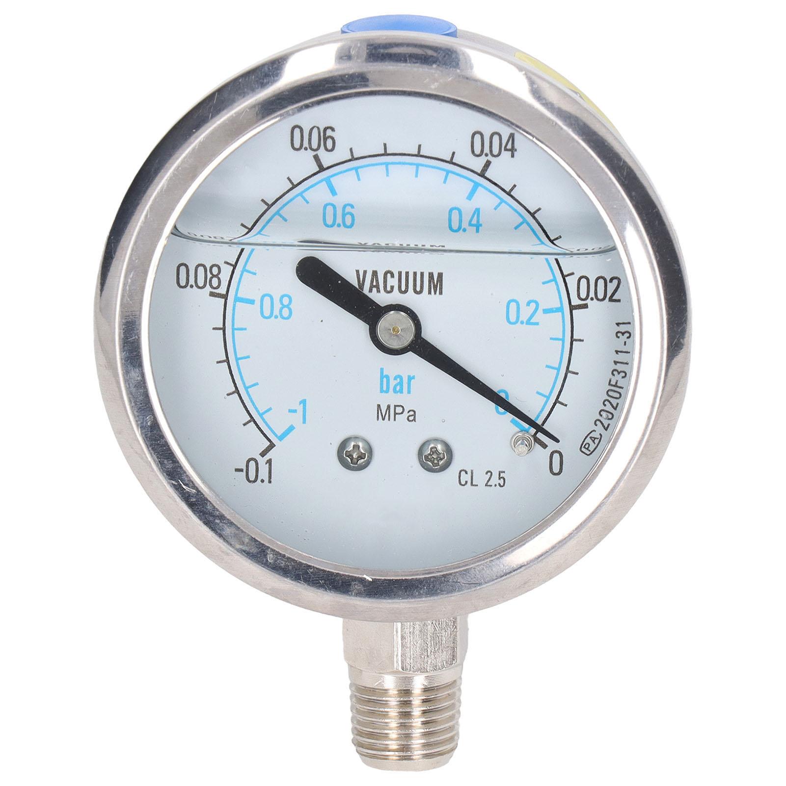 Vacuum Pressure Gauge Test Meter 1 4in NPT Dual Scale Stainless Steel for Water Oil ‑0.1‑0Mpa
Vacuum Pressure Gauge Test Meter 1 4in NPT Dual Scale Stainless Steel for Water Oil ‑0.1‑0Mpa