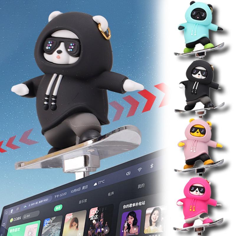 Car Cartoon Ornament Skateboard Bear Cute Doll For Tesla Modey Y Car Dispaly Screen Decoration Accessories чорний
Car Cartoon Ornament Skateboard Bear Cute Doll For Tesla Modey Y Car Dispaly Screen Decoration Accessories чорний