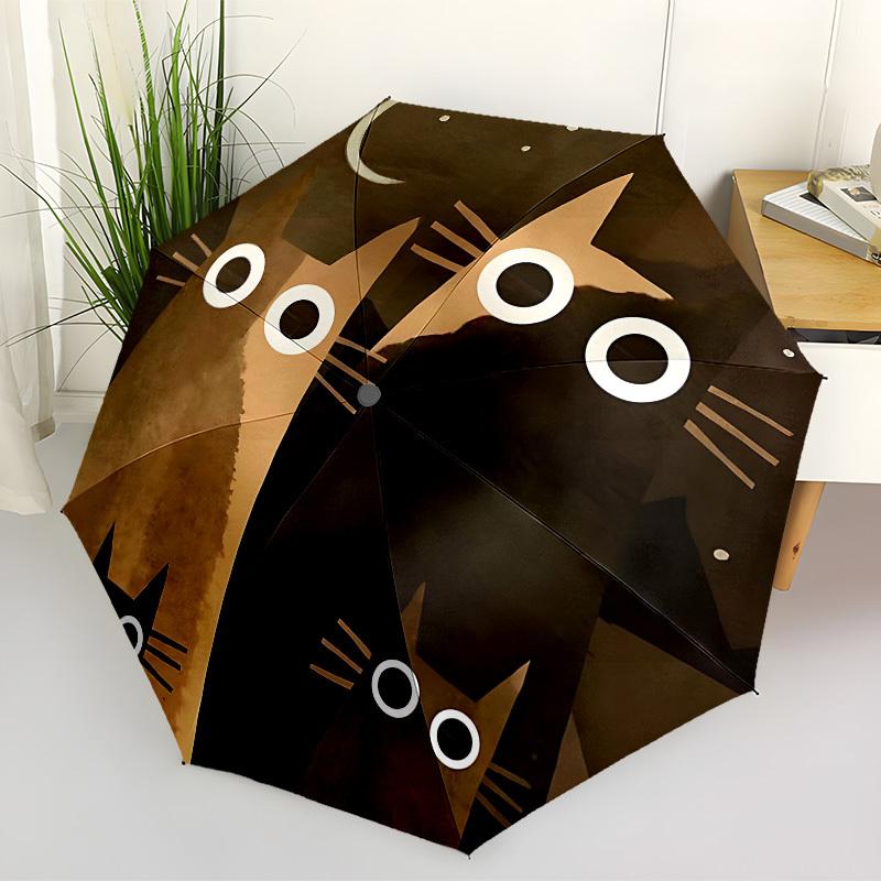 1PC Night Cats Automatic Folding Umbrella - Compact 8-Rib Design, Durable Plastic & Iron, Lightweight for Outdoor Daily Use035
1PC Night Cats Automatic Folding Umbrella - Compact 8-Rib Design, Durable Plastic & Iron, Lightweight for Outdoor Daily Use035