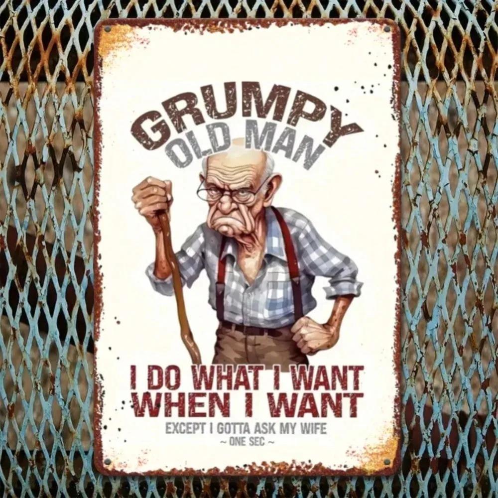 Vintage Grumpy Man Metal Wall Sign 2D Flat Decor I Do What I Want 20x30cm
Vintage Grumpy Man Metal Wall Sign 2D Flat Decor I Do What I Want 20x30cm