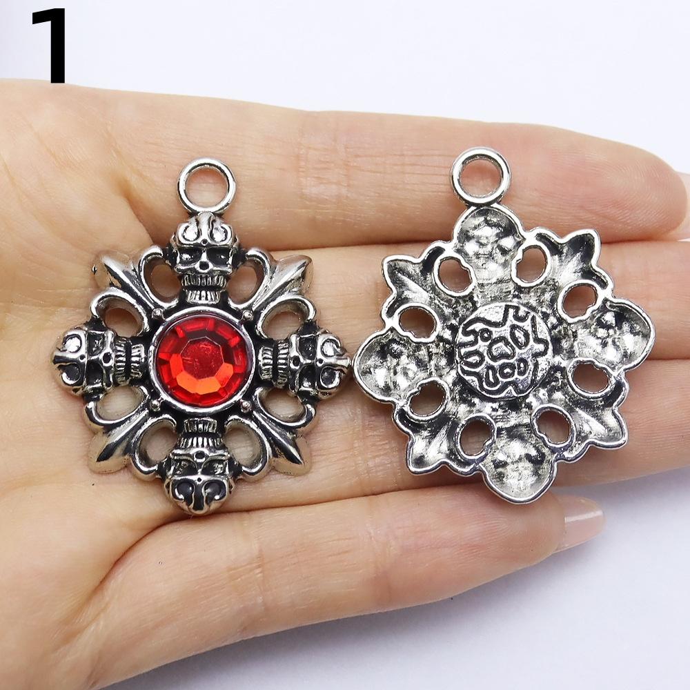 10pcs Gothic Punk Fashion Retro Diamond-Encrusted Skeleton Pendant Necklace DIY Alloy Accessory for Making
10pcs Gothic Punk Fashion Retro Diamond-Encrusted Skeleton Pendant Necklace DIY Alloy Accessory for Making