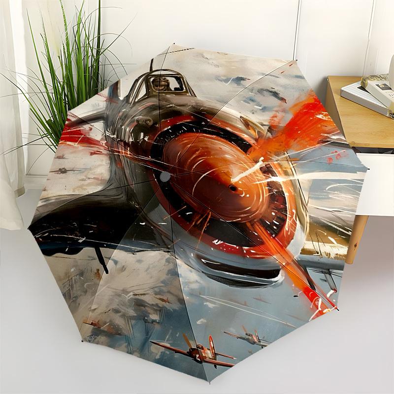Aircraft, Propeller Themed Automatic Opening and Closing Umbrella, Brightly Colored 8-rib Portable Umbrella, Suitable for Men and Women, A P
Aircraft, Propeller Themed Automatic Opening and Closing Umbrella, Brightly Colored 8-rib Portable Umbrella, Suitable for Men and Women, A P