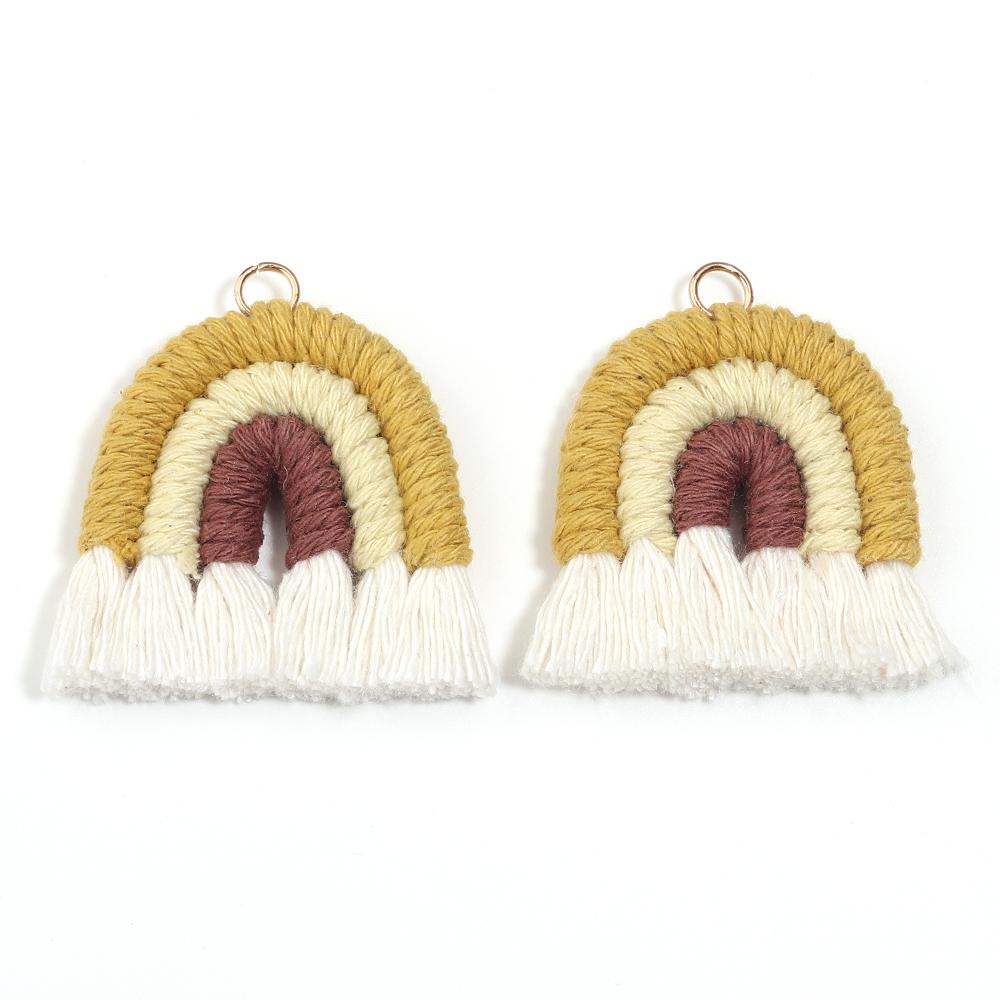 2pcs Handmade Woven Rainbow Tassel Pendants Colorful Cute Knitted Cotton Rope Keychain For DIY Jewelry Gift Keychain Accessories
2pcs Handmade Woven Rainbow Tassel Pendants Colorful Cute Knitted Cotton Rope Keychain For DIY Jewelry Gift Keychain Accessories