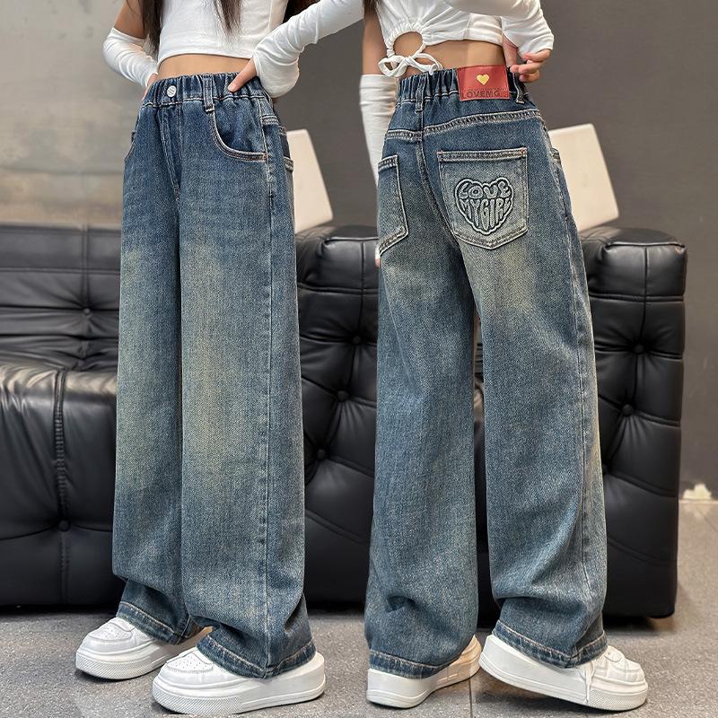 Girls Wide-Leg Denim Jeans - Spring 2025 Casual Straight-Leg Pants for Kids 150 cm
Girls Wide-Leg Denim Jeans - Spring 2025 Casual Straight-Leg Pants for Kids 150 cm