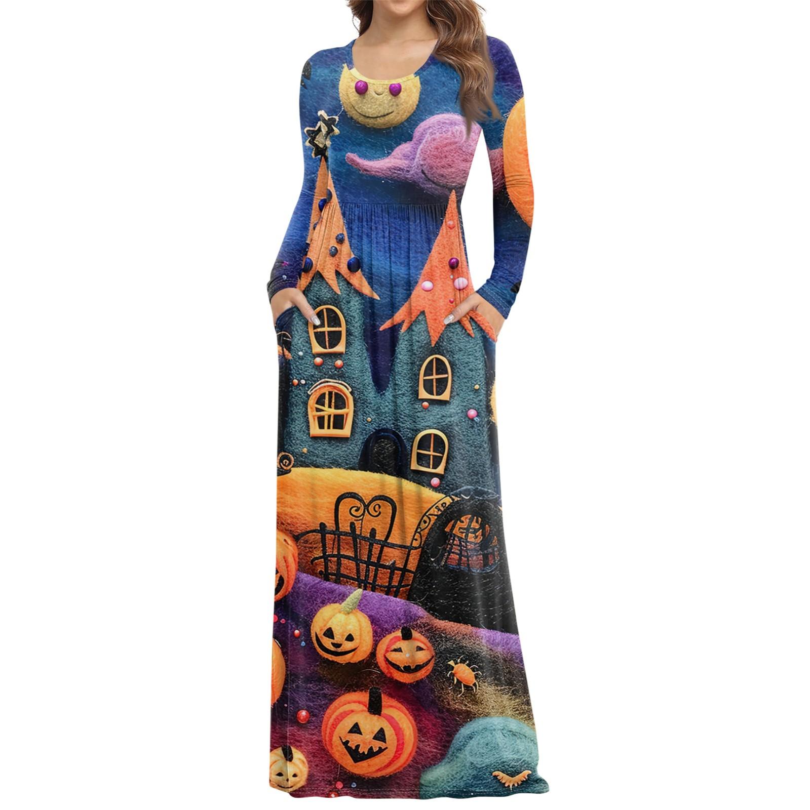 Жіноча модна повсякденна довга сукня з круглим вирізом і довгими рукавами з принтом і кишенями XL синій
Жіноча модна повсякденна довга сукня з круглим вирізом і довгими рукавами з принтом і кишенями XL синій