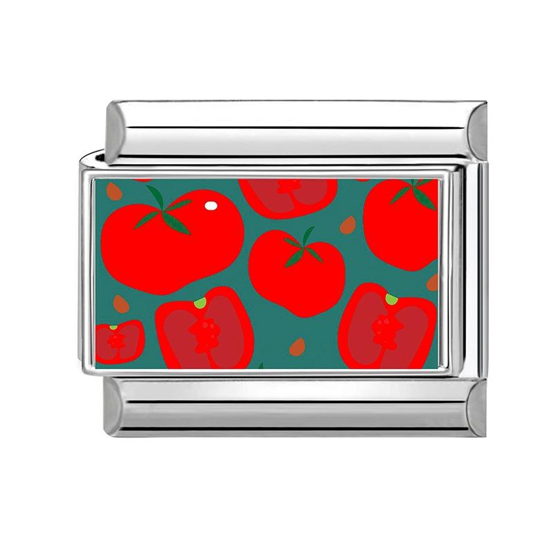 Fashion Personalized DIY Red Color Italian Charm Bracelet Watermelon Tomato Bead 9mm Bracelet Stainless Steel Jewelrys
Fashion Personalized DIY Red Color Italian Charm Bracelet Watermelon Tomato Bead 9mm Bracelet Stainless Steel Jewelrys